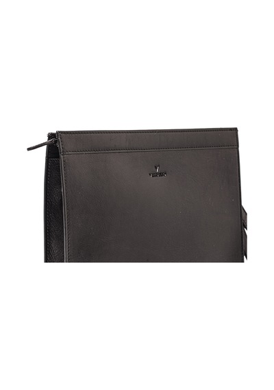 Black El Çantası Erkek Diğer 4297 Vergelio Purse Matte Crystal Clutch Bag Siyah