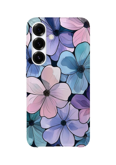 Samsung Galaxy S25 Uyumlu Baskılı Şeffaf Telefon Kılıfı Koleksiyon: Pastelbloom Soft Series 3