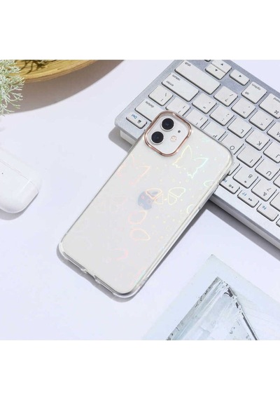 Apple Uyumlu iPhone 11 Kılıf Zore Sidney Desenli Sert Kapak Butterfly No2