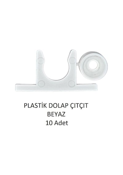 Plastik Pvc Sineklik Kapı Çıtçıtı Tutucu 10 Adet Beyaz