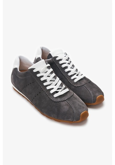 Lupin Gri Deri Kadın Sneakers