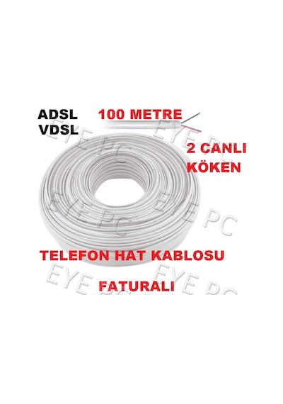 Ofis Içi Telefon Kablosu 100 Mt Metre 2 Can Kablo Ofis Içi Telefon Kablosu 100 Mt Metre 2 Can Kablo