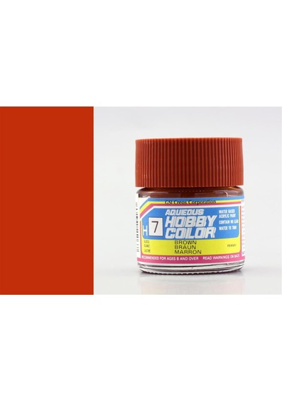 10 Ml. Brown Aqueous Serisi Maket Boyası, Mr.hobby H007 Standart