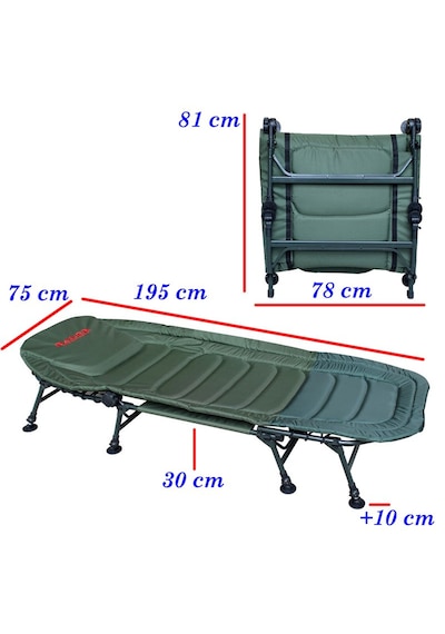 Bauer Bedchair Green 8 Ayaklı Kampet Haki