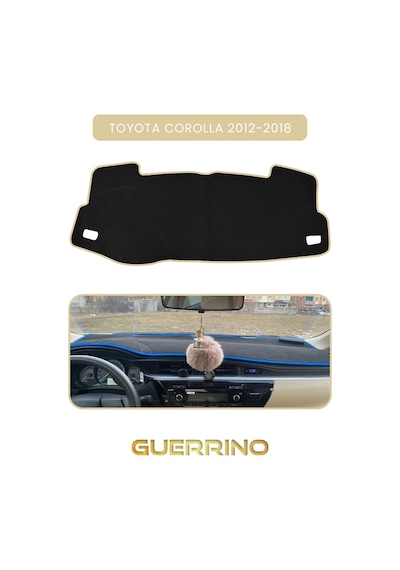 Toyota Corolla 2012-2018 Torpido Koruma Halısı Bej Kenar
