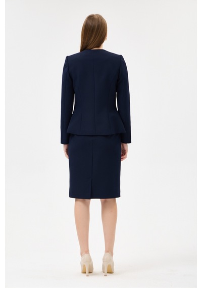 Velnara Moda Lacivert Klasik Kadın Takım Elbise-sıfır Yaka Ceket & Kısa Kalem Etek Lacivert - 927030108 Lacivert Velnara Moda Lacivert Klasik Kadın Takım Elbise-sıfır Yaka Ceket & Kısa Kalem Etek Lacivert - 927030108 Lacivert