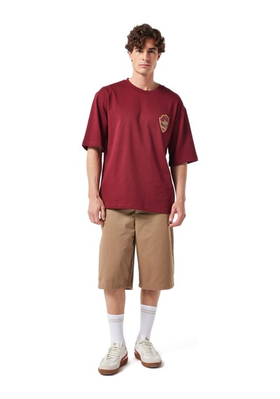 Gsstore X Midground Erkek Basic T-shirt E251227 Bordo