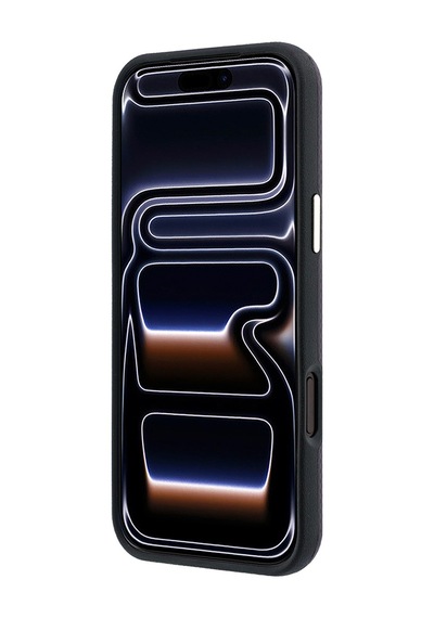 Apple iPhone Uyumlu 18 Pro Max Kılıf Guess Lisanslı M-safe Pu Metal Üçgen Logolu Karbon Fiber Kevlar Kapak Bordo