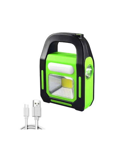 Güneş Enerjili Usb Şarjlı Mobil Güç Kaynaklı Kamp Lambası Yeşil