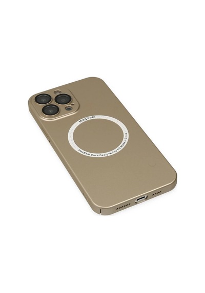 Apple Apple Uyumlu iPhone 13 Pro Kılıf Jack Magneticsafe Lens Silikon - Gold 0.2M-Çok Renkli