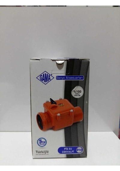 Gama Ø50mm Pvc Pis Su Atıksu Gider Çekvalf Kilitli Sistem
