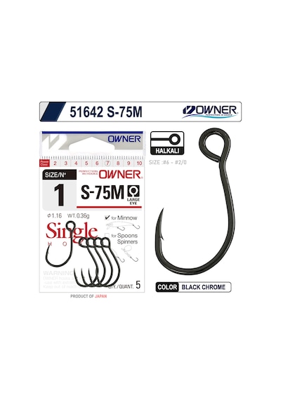 Owner 51642 S-75m Black Chrome İğne - 1 - ST000638-5259