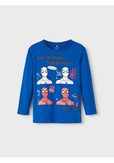 Name It Spiderman Mavi Erkek Çocuk Sweatshirt 13221198 001 Mavi