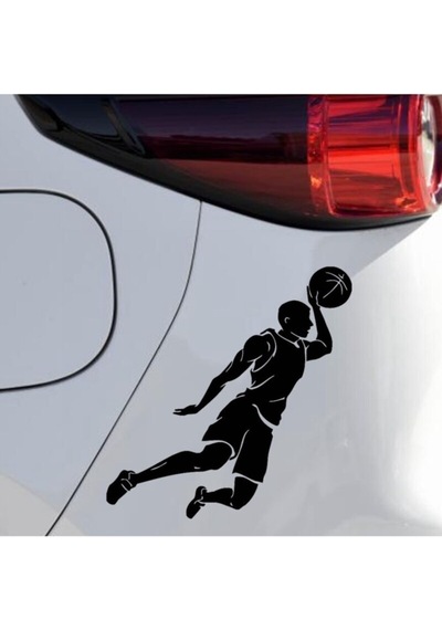 Basketbol Oyuncu Oto Sticker Siyah 20 10 Cm