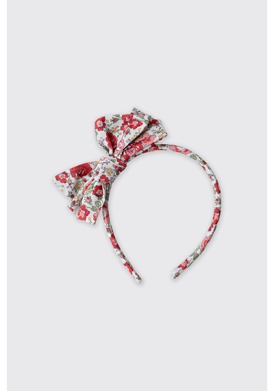 Made With Liberty Fabric Liberty Kumaş Çiçek Desenli Kız Çocuk Taç 5612gk09021 Pembe