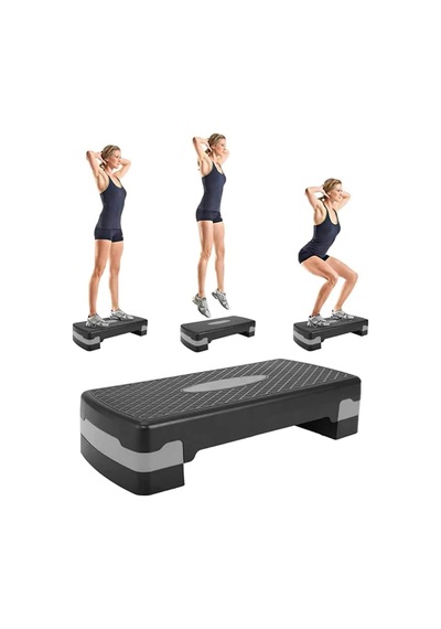 2 Kademeli Step Tahtası 69x29 Cm, 10 Ve 15 Cm Yükseklik Ayarlı, 200 Kg Kapasiteli Kaymaz Aerobik Step