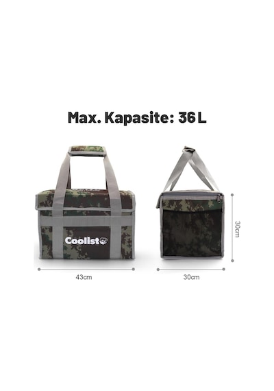 Coolist Cl36C 36 L Katlanabilir Termos Bez Çanta / Buzluk Siyah