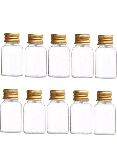 50 Adet Boş Gold Kapaklı Kolonya Şişesi Doldurulabilir Cep Plastik Parfüm Şişesi 30 Ml