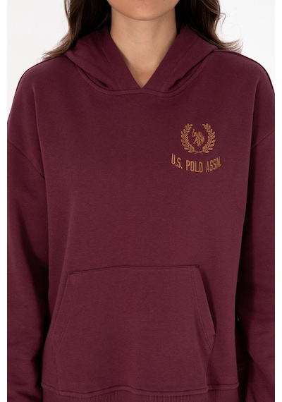U.S. Polo Assn. Kadın Bordo Kapüşonlu Sweatshirt 50307796-VR177