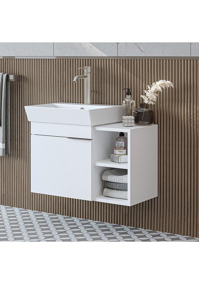 Likya Ayaksız Tek Kapaklı Açık Raflı Lavabolu 72 Cm Banyo Dolabı Alt, Lavabolu Alt Banyo Dolabı Beyaz Likya Ayaksız Tek Kapaklı Açık Raflı Lavabolu 72 Cm Banyo Dolabı Alt, Lavabolu Alt Banyo Dolabı Beyaz