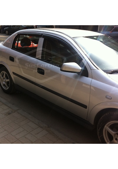 Opel Astra G 1998-2004 Uyumlu Mugen Cam Rüzgarlığı Seti Piano Black 4'lü İthal (00) (ŞüsCarOto Aksesuar)