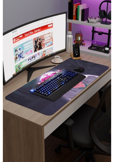 Saiki Kusuo Anime V3 - 90x40 Xxl Gaming Kauçuk Kaymaz Taban Mouse Pad Fare Altlığı