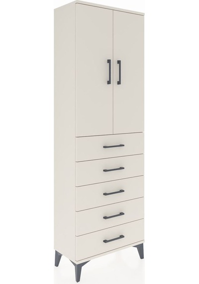 Arges Dolap 3 Raflı 5 Çekmeceli 2 Kapaklı 60x30x182 Aytaşı-ay... Aytaşı