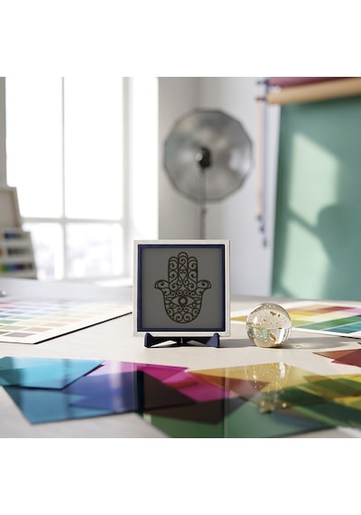 Modern Hamsa Tasarımlı Masaüstü Objesi, Sevdiklerinize Anlamlı Armağan 10x10 Cm