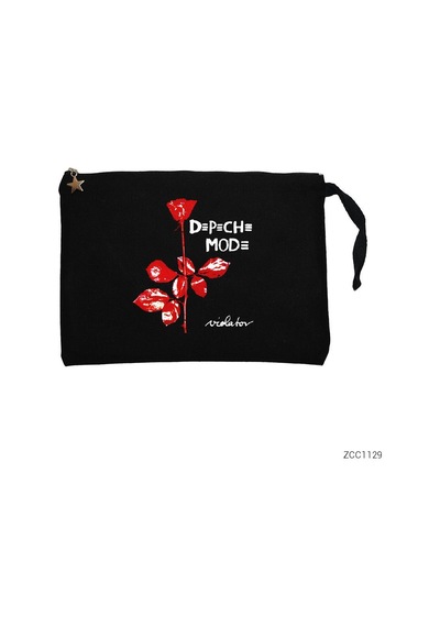 Depeche Mode Siyah Clutch Astarlı Cüzdan / El Çantası