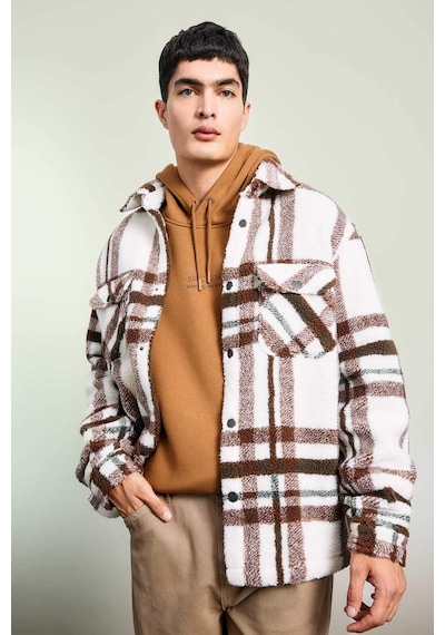 DeFacto Relax Fit Polo Yaka Gömlek Ceket A7988AX23WNER139