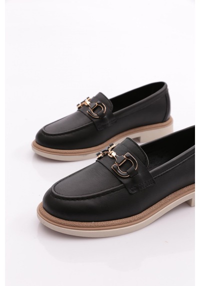 Dgn 1556 Kadin Loafer Ayakkabi Siyah