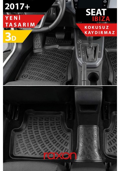 Seat Ibiza 2017+ 3d Havuzlu Paspas 5 Parça Tam Uyumlu, Su Geçirmez