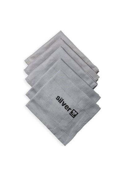 Silver Home Mikrofiber Dekoratif Cam Bezi Gri 5'li 42 x 68 CM