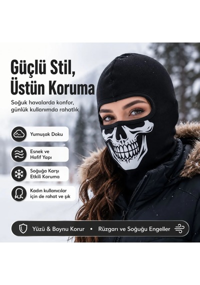 Northcity Unisex Kuru Kafa Baskılı Balaklava 1 Adet Tek Beden Viskoz Kask İçi Motosiklet Maskesi Beyaz 20 Adet