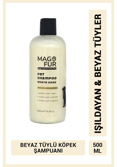 Mago Fur Beyaz Tüylü Köpek Şampuanı-500 Ml