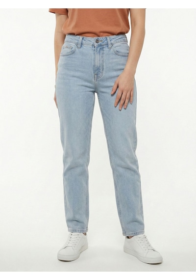 LOFT Comfort Straight Regular Fit Kadın Pantolon Lf2042526 Q1.v1 Denim