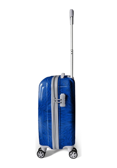 Coral High Lacivert Saks Futbol Desenli Pc Kabin Boy Valiz 50cm 16561 Mavi - Lacivert