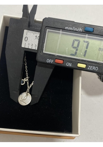 L Motifli 925 Ayar Gümüş Kolye 2,75 Gram Çok Renkli