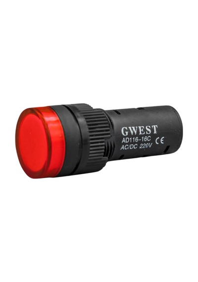 Gwest 16 - K Led Sinyal 220v. Ac-dc Kırmızı 20 Adet