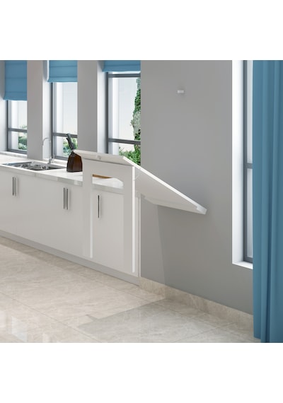 60x90 Cm  Duvara Monte Çerçeveli Tablo Masa 1. Sınıf Beyaz MDF