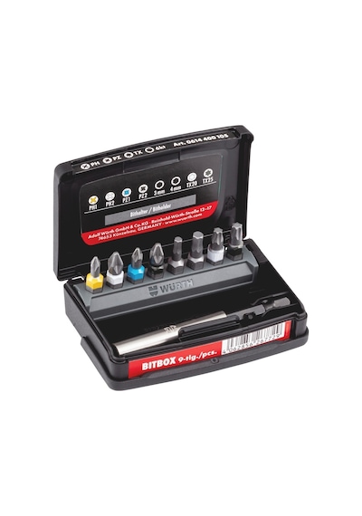 Würth Bits Uç Seti Ph/pz/tx/allen 9 Parça