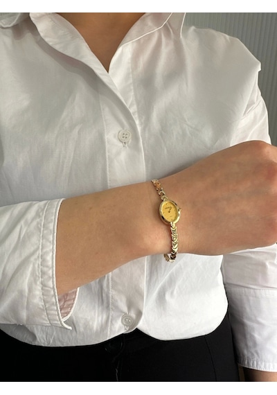 Arpaş 14 Ayar Altın Eklentili Saatli Bileklik 945 Gold Sarı Altın