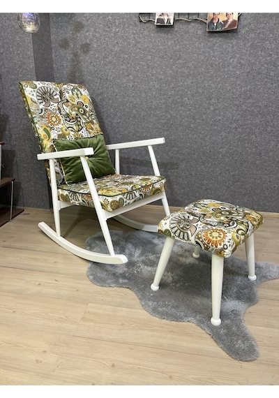 Asedia Trend Lake Yeşil Retro Sallanan Sandalye