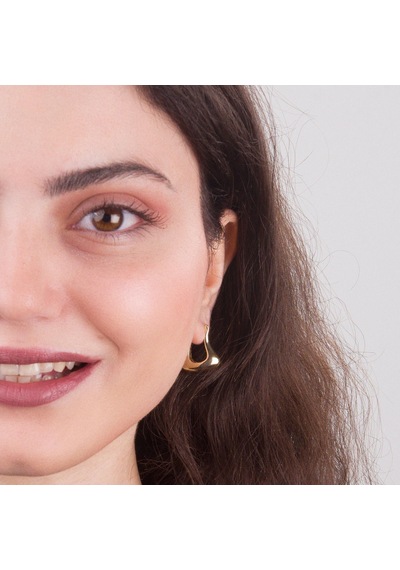 14 Ayar İtalyan Sade Altın Küpe 3,55 Gr-5971