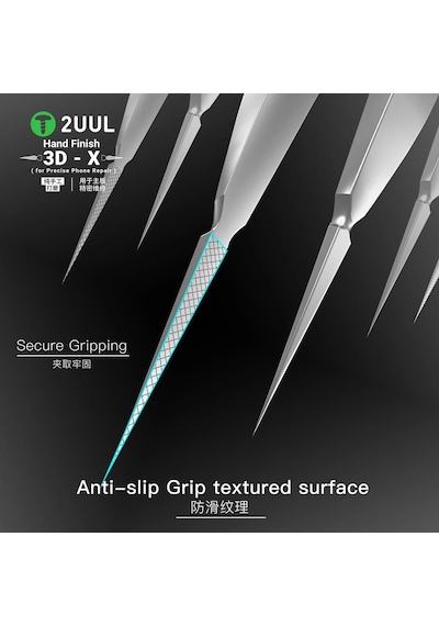 2uul Tw02 El İşçiliği 3d-x Desenli Hassas Anti-statik Düz Uçlu Entegre Cımbızı
