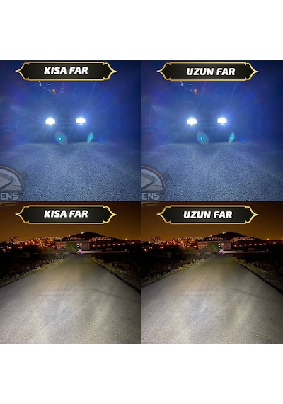 Chevrolet Cruze Mercek Led Xenon Şimşek Etkili Oto Ampul Tek Renk Beyaz