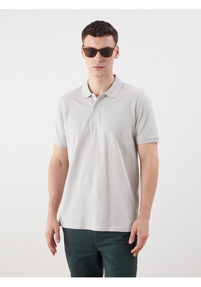 Lcwaıkıkı Classic Gri Polo Yaka Kısa Kollu Pike Erkek Tişört