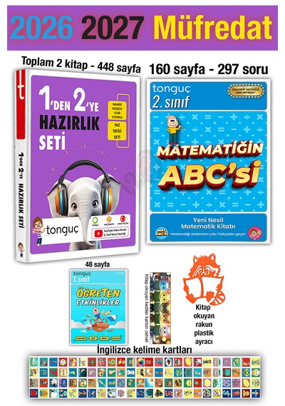 1'den 2'ye Hazırlık Seti 2026 Yaz Tatili 2. Sınıf Matematiğin Abc'si İngilizce Kelime Set