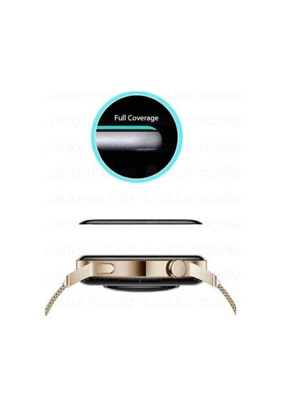 Watch Gt 3 42 Mm Ekran Koruyucu 3d Tam Kapatan Kavisli Ppma Nano Cam Tam Beyaz