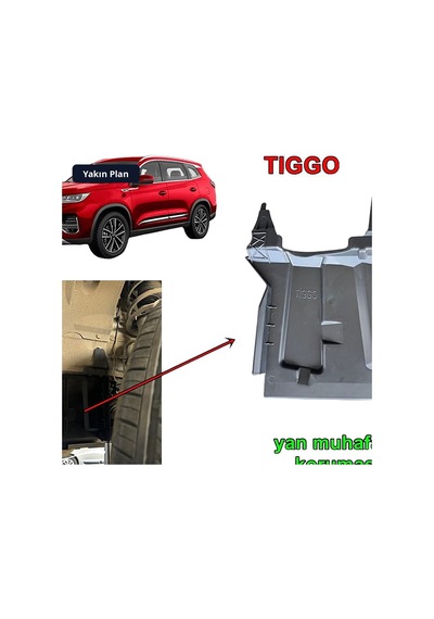 Trobus Chery Tiggo 7 Pro Uyumlu Yan Koruma Plastiği Muhafaza Parçası